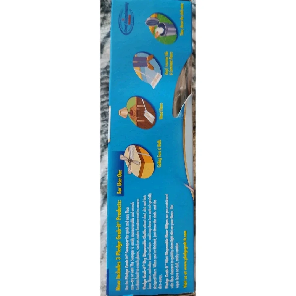 Pledge GRAB IT Sweeper with 10 Dry Cloths and 2 Wet Floor Wipes Unscented NOS